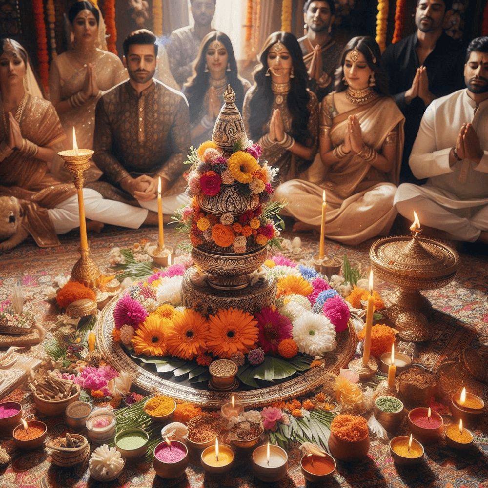 Navaratri puja setup